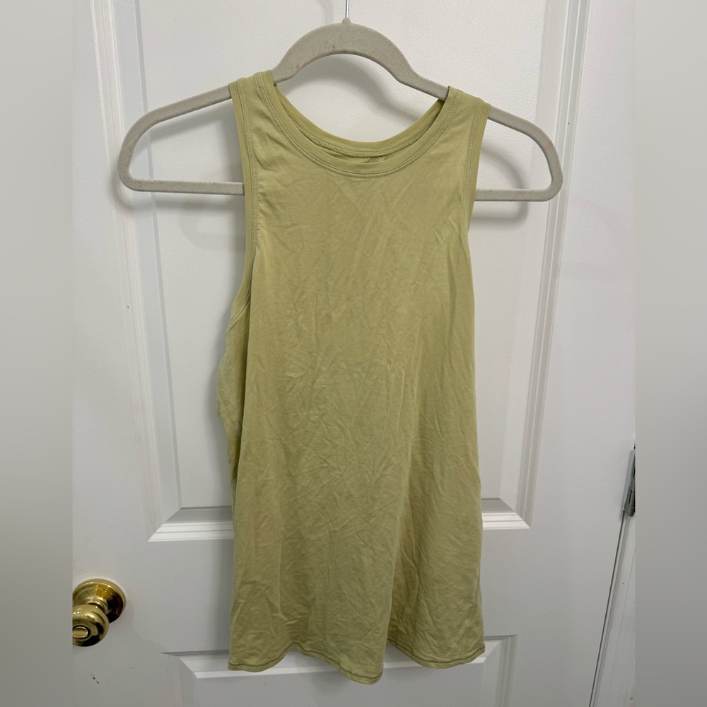 Lululemon All Tied Up Tank Open Back Light Yellow/green